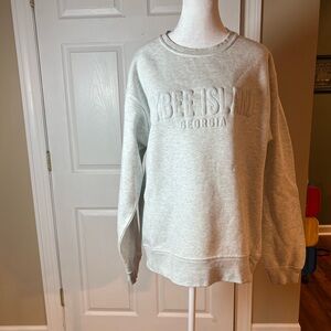 Pacific & Co Unisex Size Large Crewneck Light Grey Tybee Island